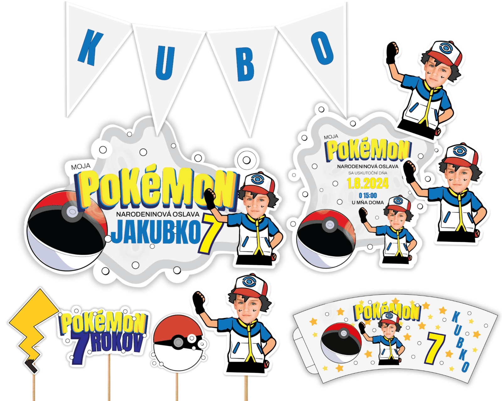 Personal Personalizovaný narodeninový set - Pokémon
