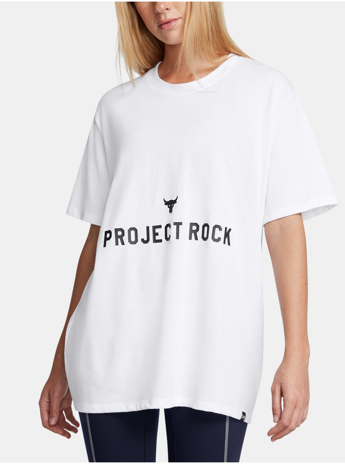 Biele dámske tričko Under Armour UA Project Rock W Campus