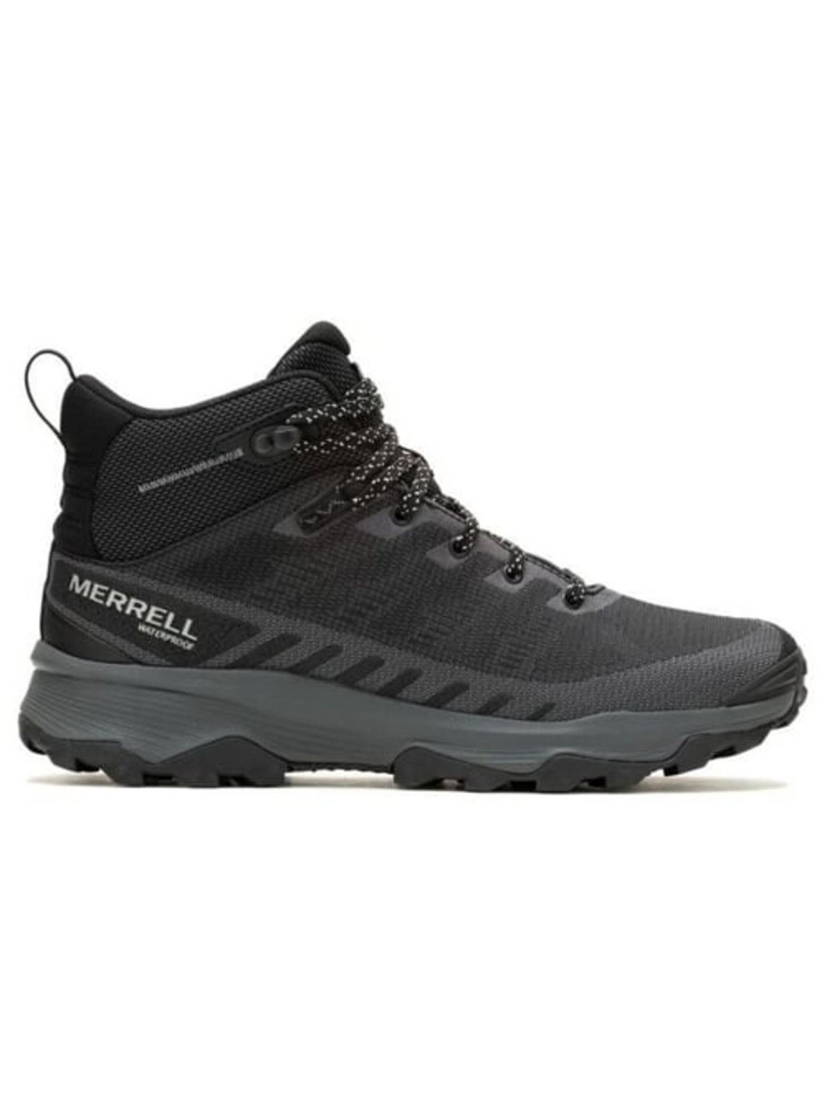 Čierne pánske členkové outdoorové tenisky MERRELL Speed ​​Eco Mid Waterproof