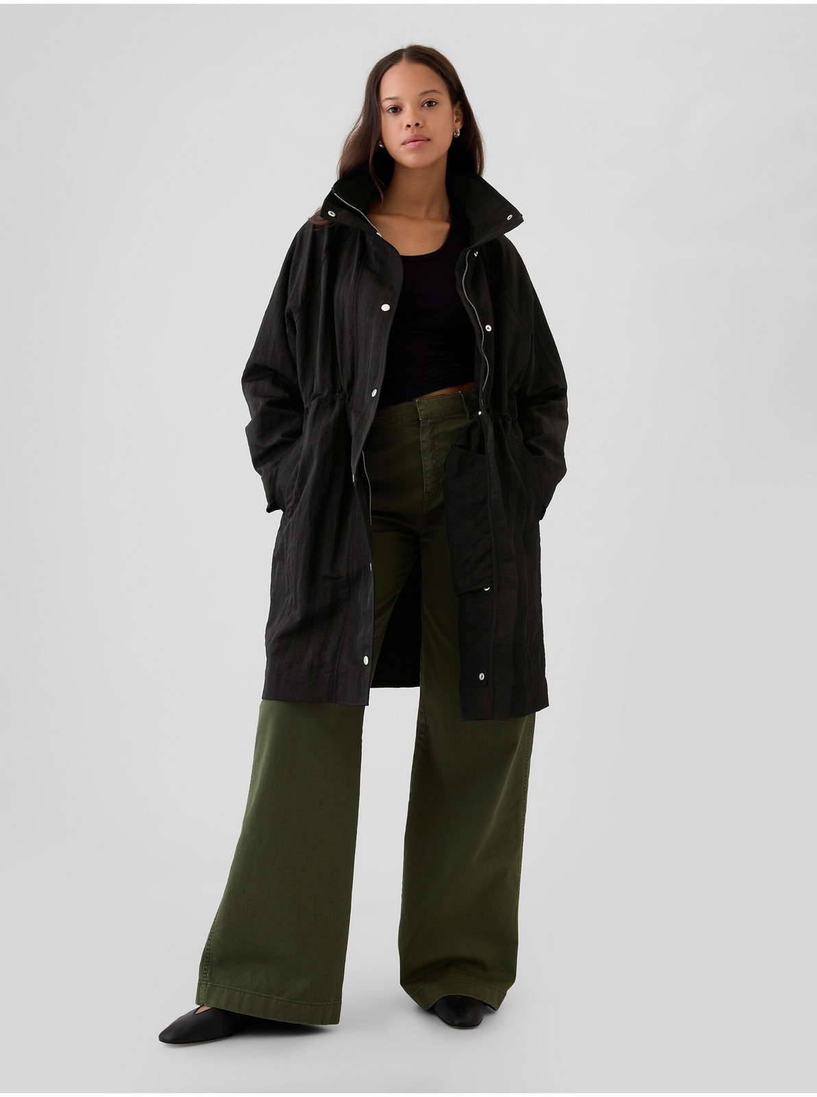 Nylonová oversize parka Gap