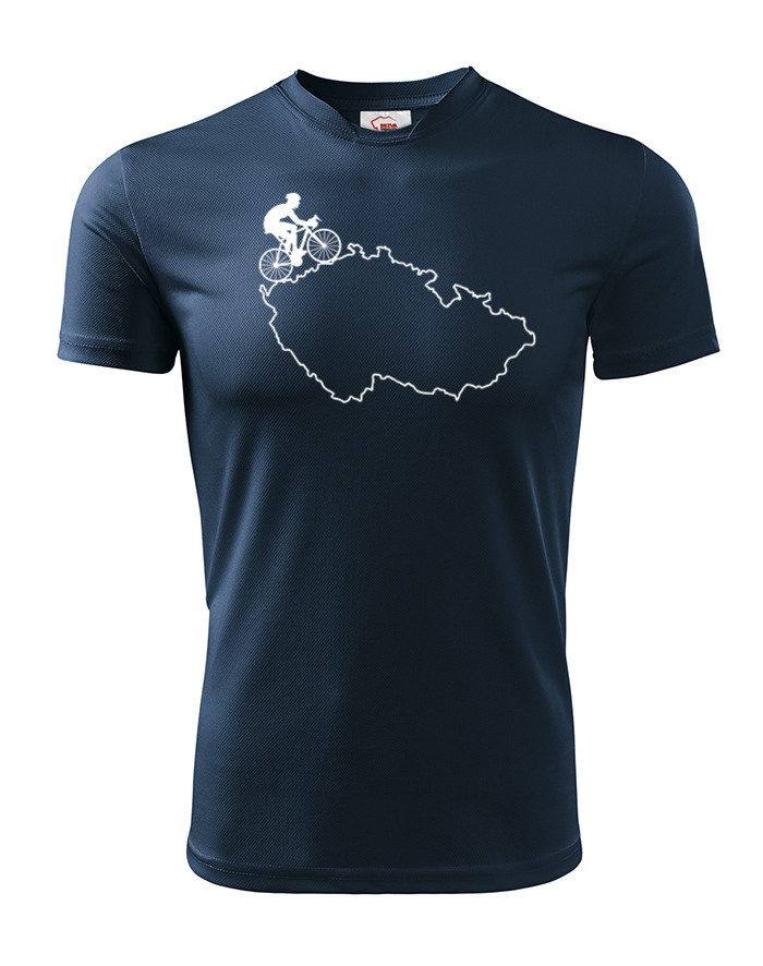 Dětske tričko pre cyklistov s mapou Čr