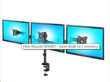 Fiber Mounts SDM691 - stolný držiak na 3 monitory