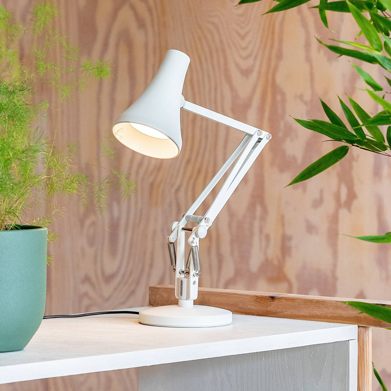 Anglepoise 90 Mini Mini stolová LED USB biela