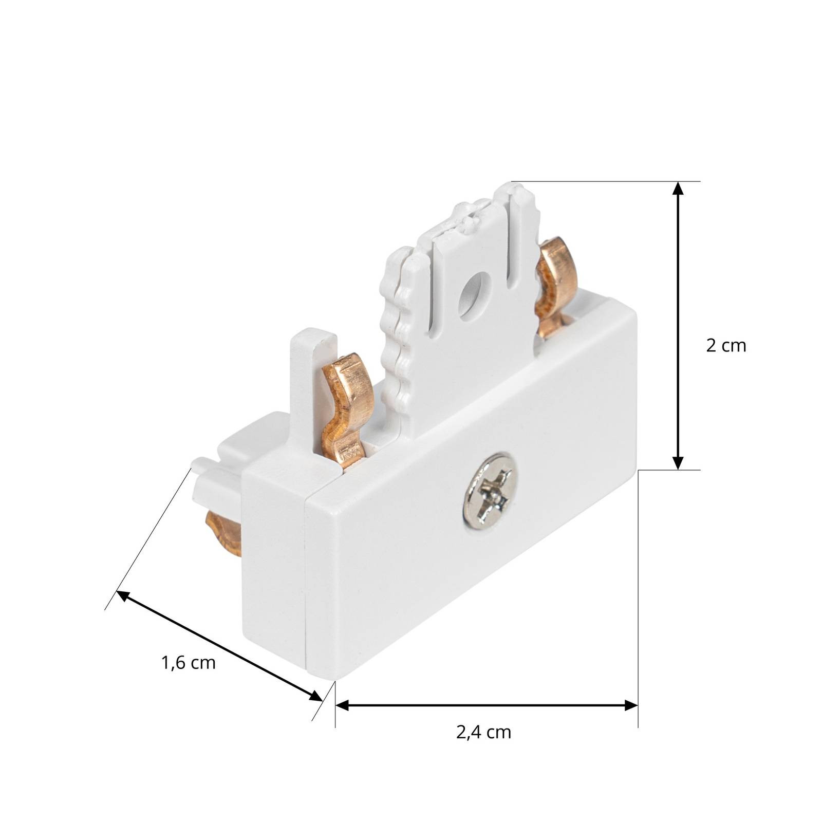 Rohový konektor Lindby Lumaro, biely, plastový