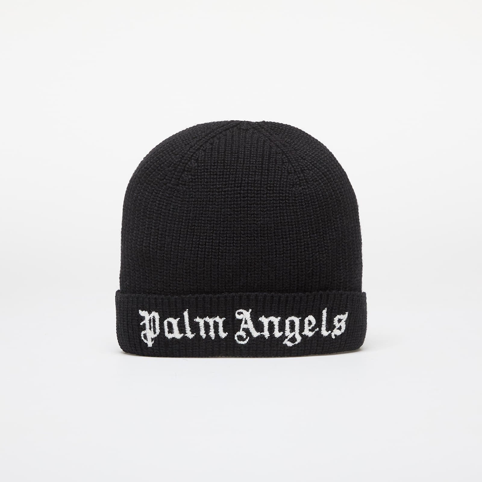 Palm Angels Kids Logo Knit Beanie Black/ White I