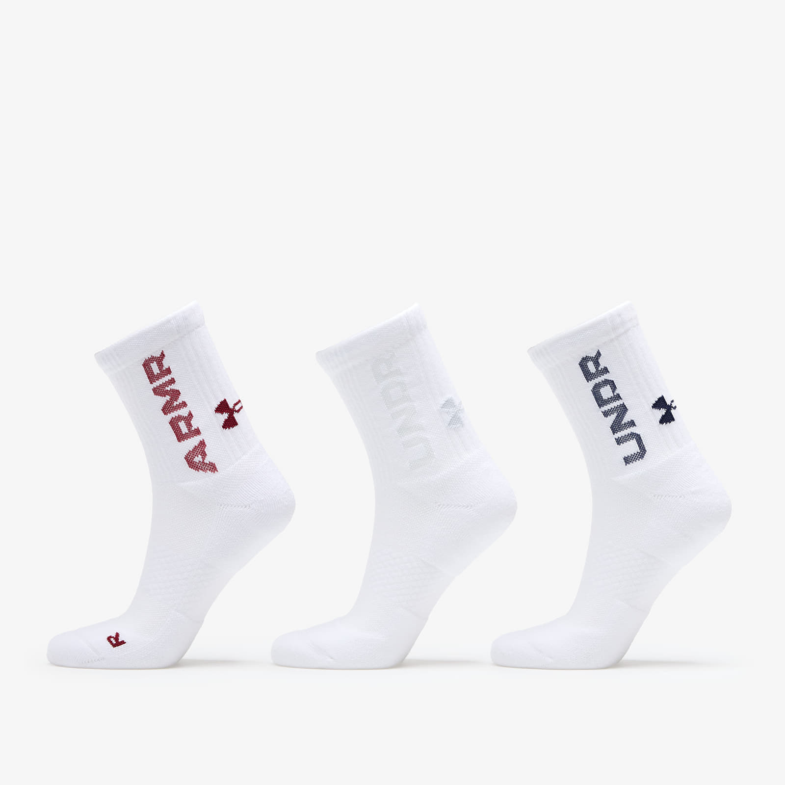 Under Armour Socks 3-Pack White/ White/ Midnight Navy L