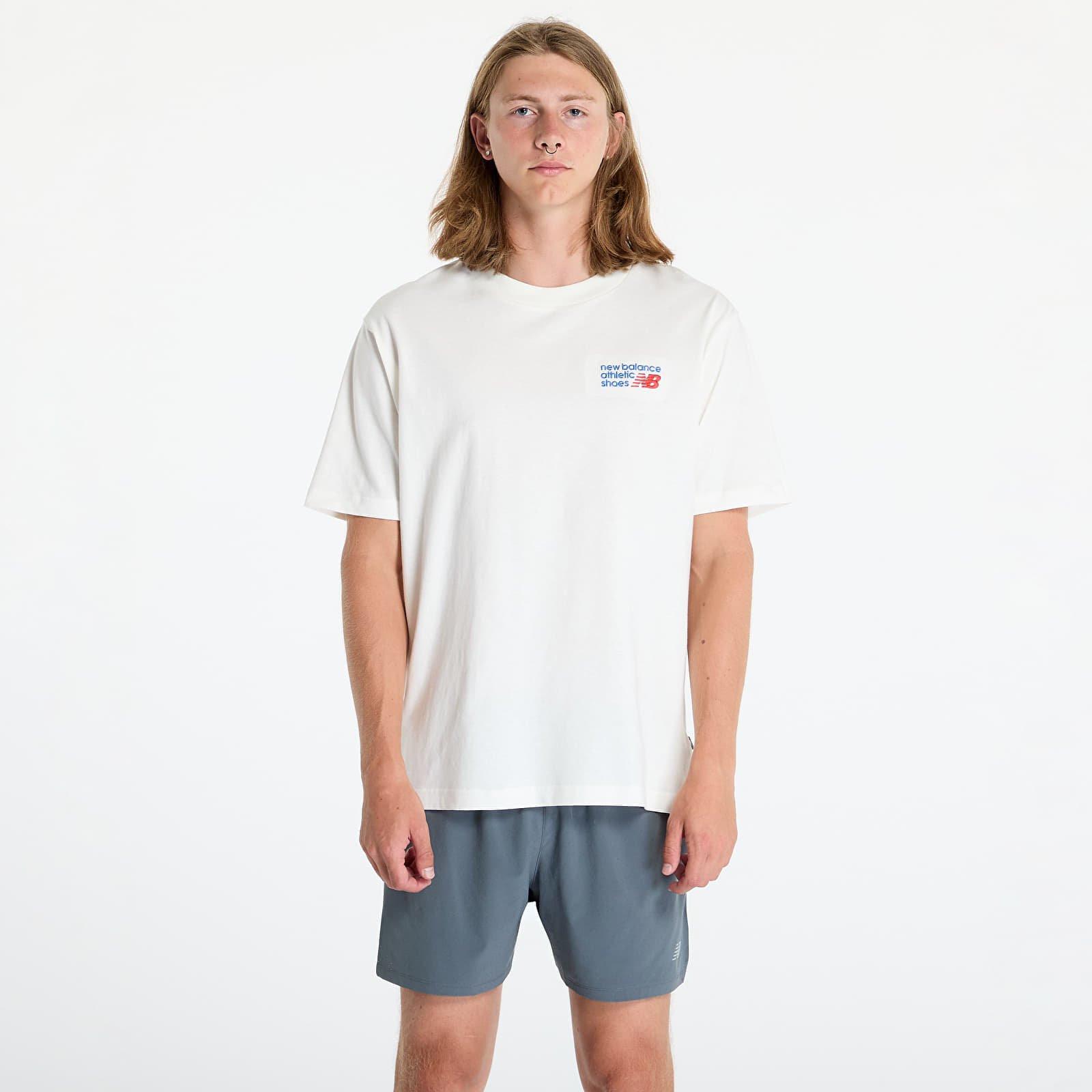 Tričko New Balance Athletics Premium Logo T-Shirt Sea Salt S