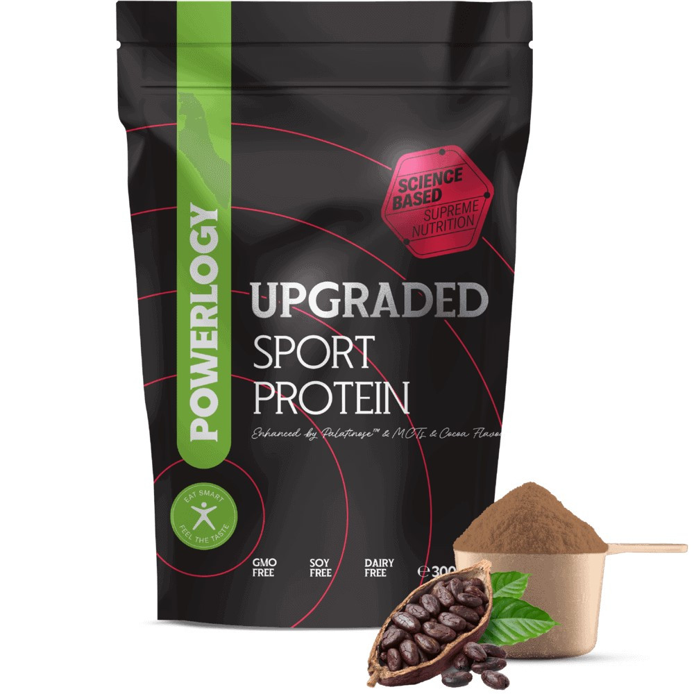 Proteín ŠPORT UPGRADED 300 g, kakao, prášok, Powerlogy