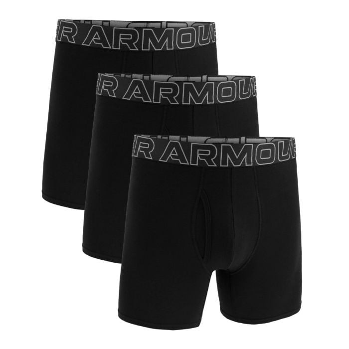 Under Armour Pánske boxerky M Perf Cotton 6in 3pack Black  XXLXXL