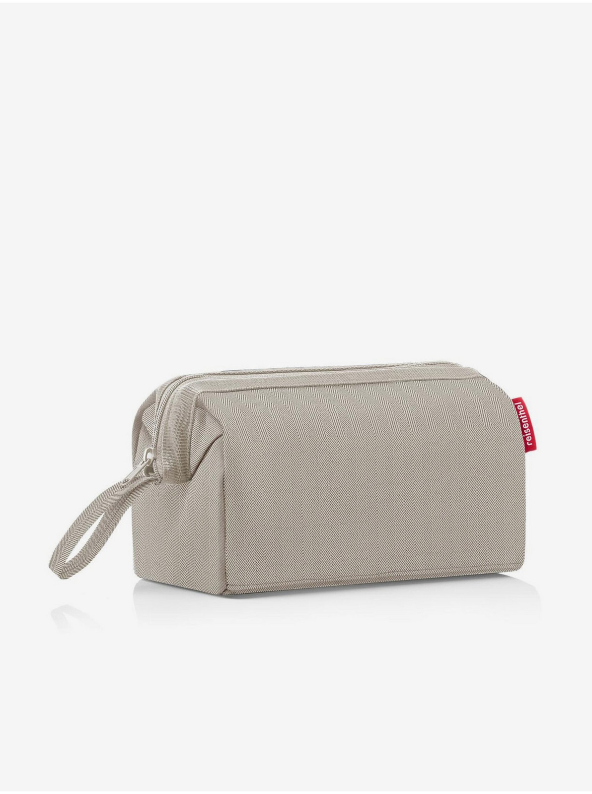 Béžová dámska kozmetická taška Reisenthel Travelcosmetic Herringbone Sand