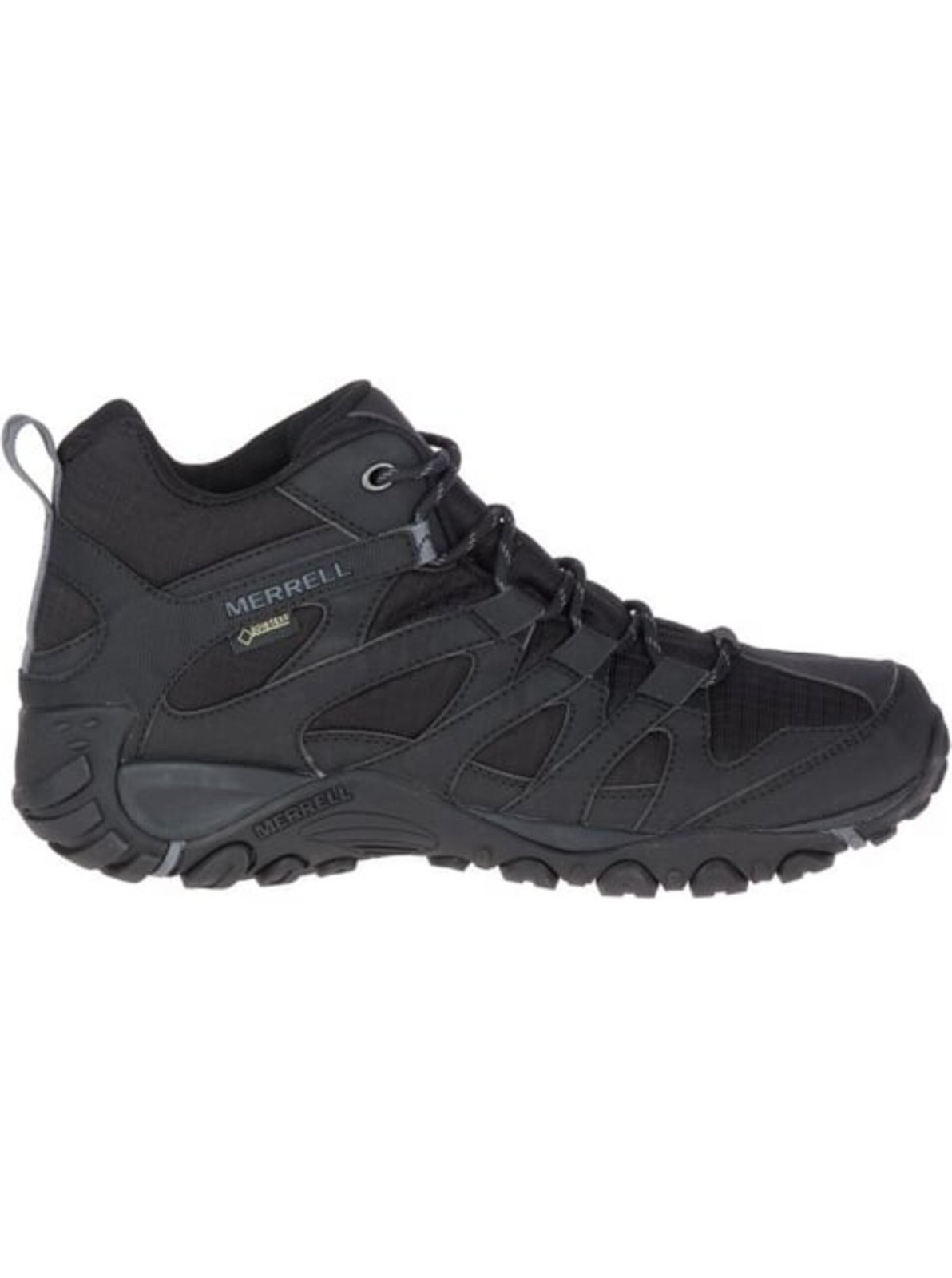 Čierne pánske členkové outdoorové tenisky MERRELL Claypool Sport Mid GTX