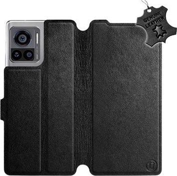 Mobiwear kožené flip pre Motorola Motorola Edge 30 Ultra – Čierne