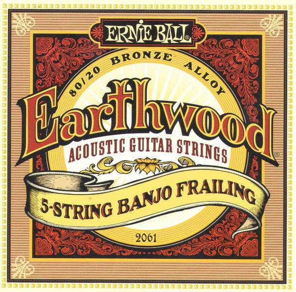Ernie Ball Earthwood 5 - String Banjo Frailing Loop End 80/20 Bronze Acoustic Guitar