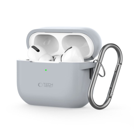 Tech-Protect Silicone Hook puzdro na Apple AirPods Pro 1 / 2, sivé