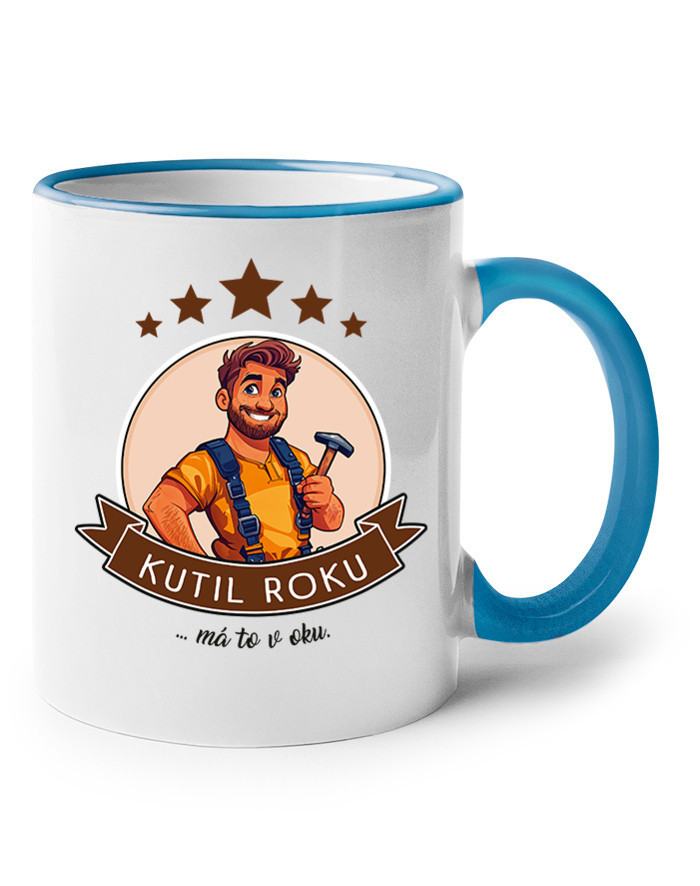 Keramický hrnek Kutil roku, má to v oku - vtipný dárek pro kutily