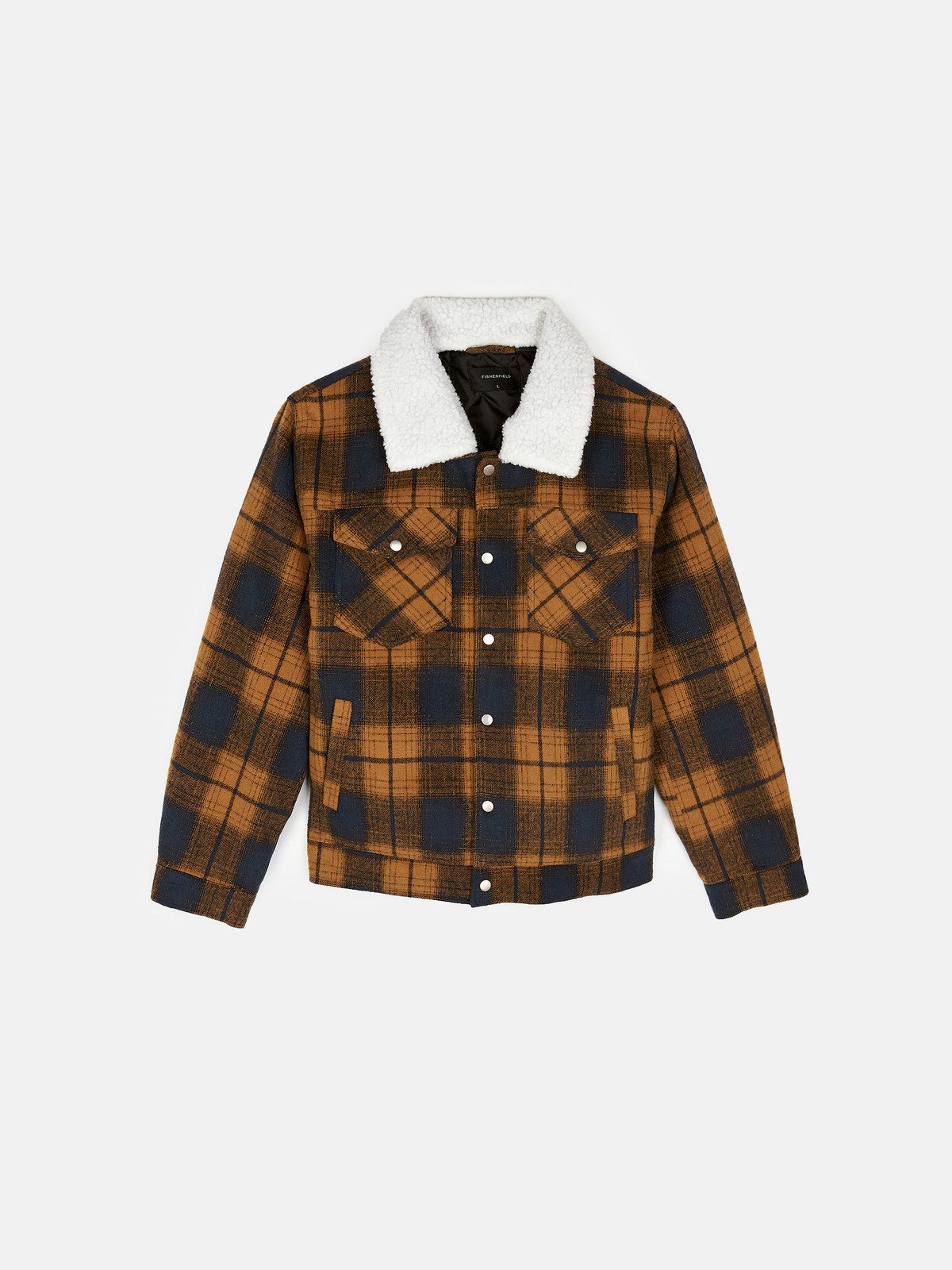 GATE Károvaná bunda typu sherpa