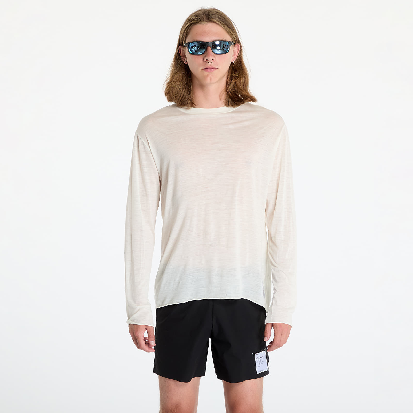 Tričko Satisfy CloudMerino Long Tee UNISEX Chalk S