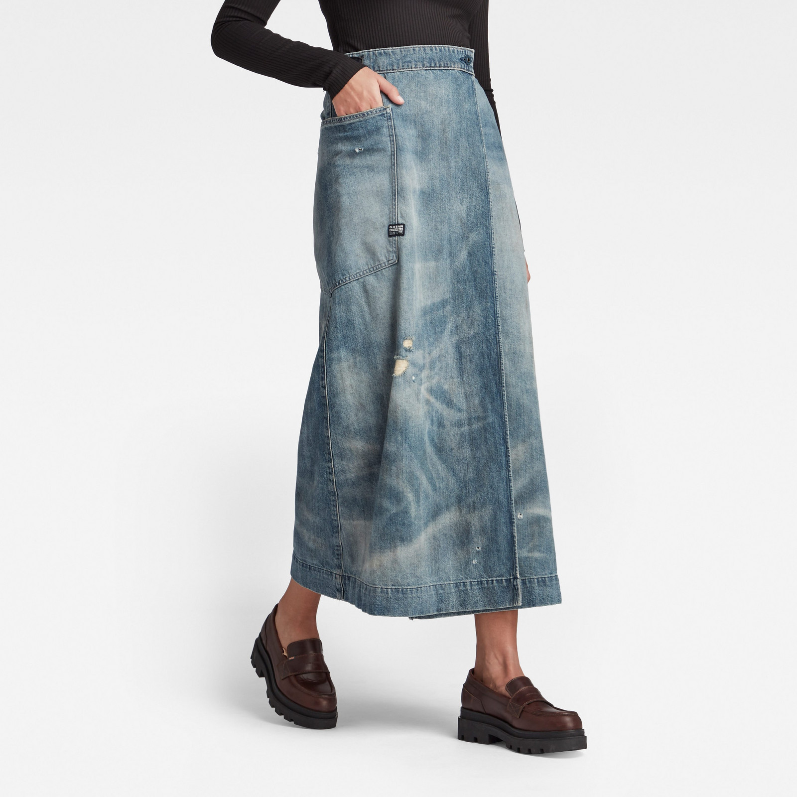 Sukňa - G-star RAW Hawking denim modrá