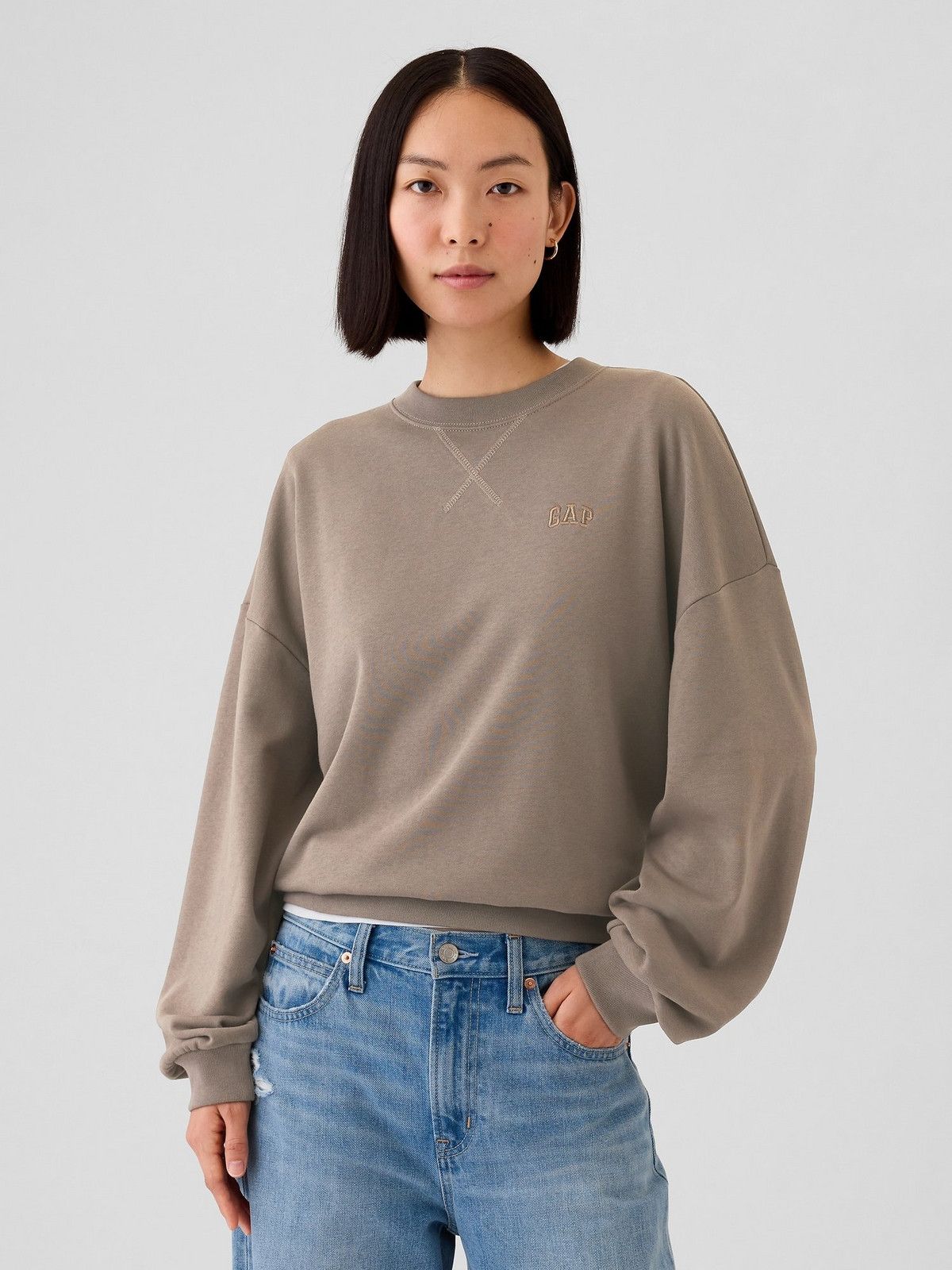 GAP Oversize sweatshirt with logo - Women's