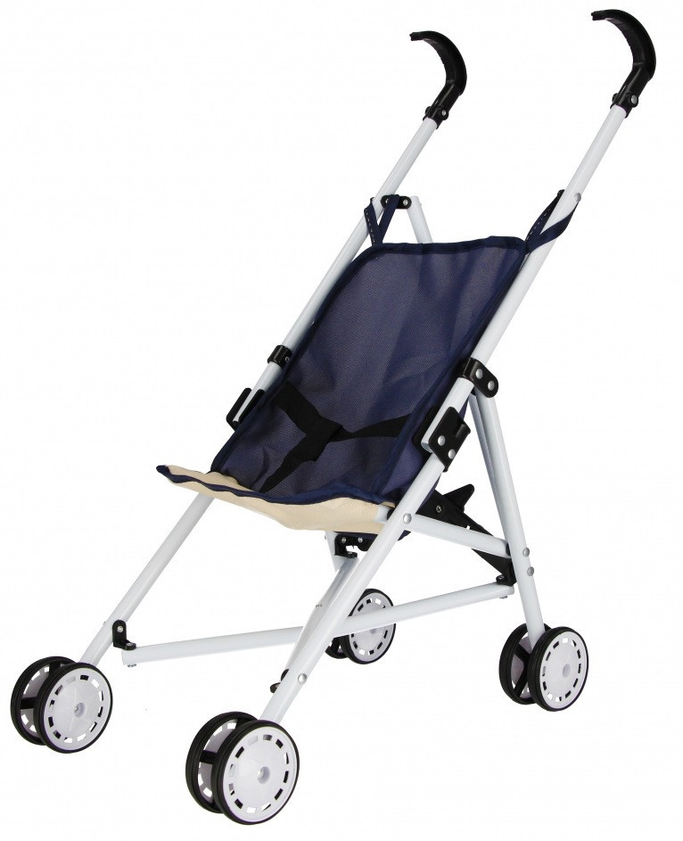 Kočík pre bábiky kovový rám Navy Blue 53cm