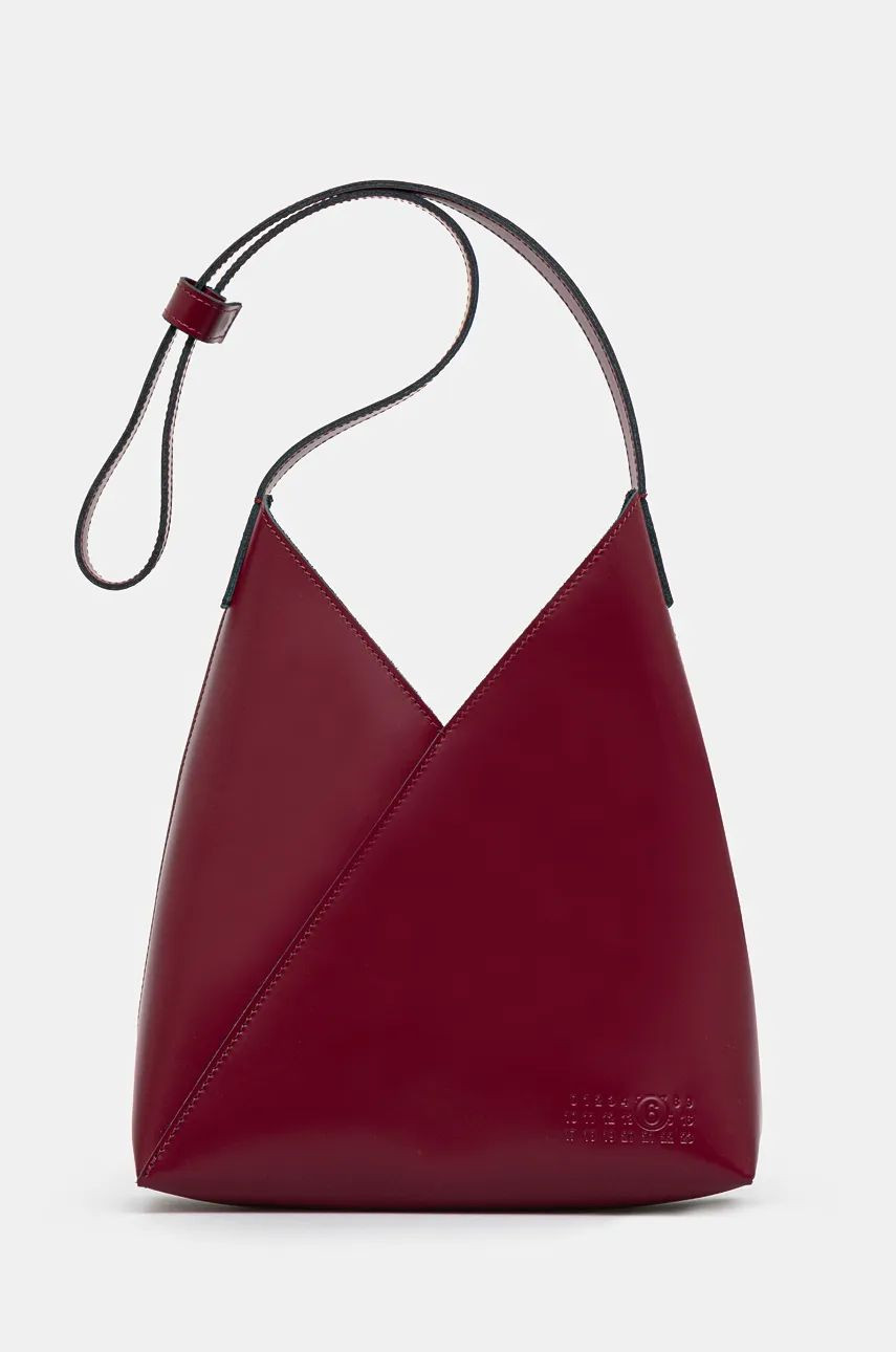 Kožená kabelka MM6 Maison Margiela červená farba, SB6ZH0019.P7183