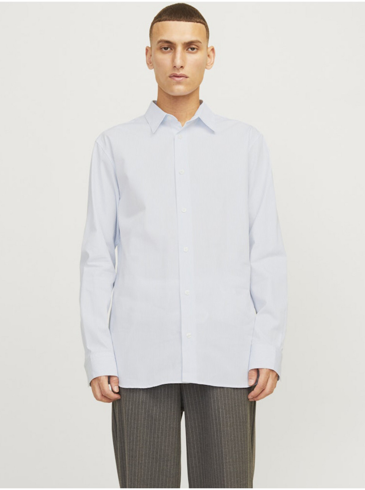 Bielo-modrá pánska pruhovaná košeľa Jack & Jones Bushwick