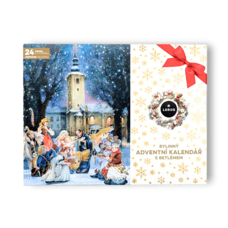 LEROS Bylinný adventný kalendár s betlehemom set