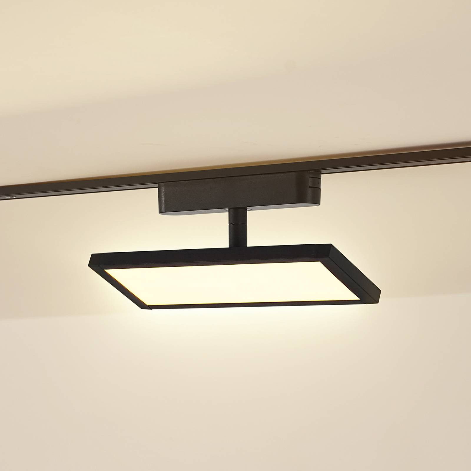 Lindby LED panel 48V Lumaro, čierny, hliník, dĺžka 20 cm