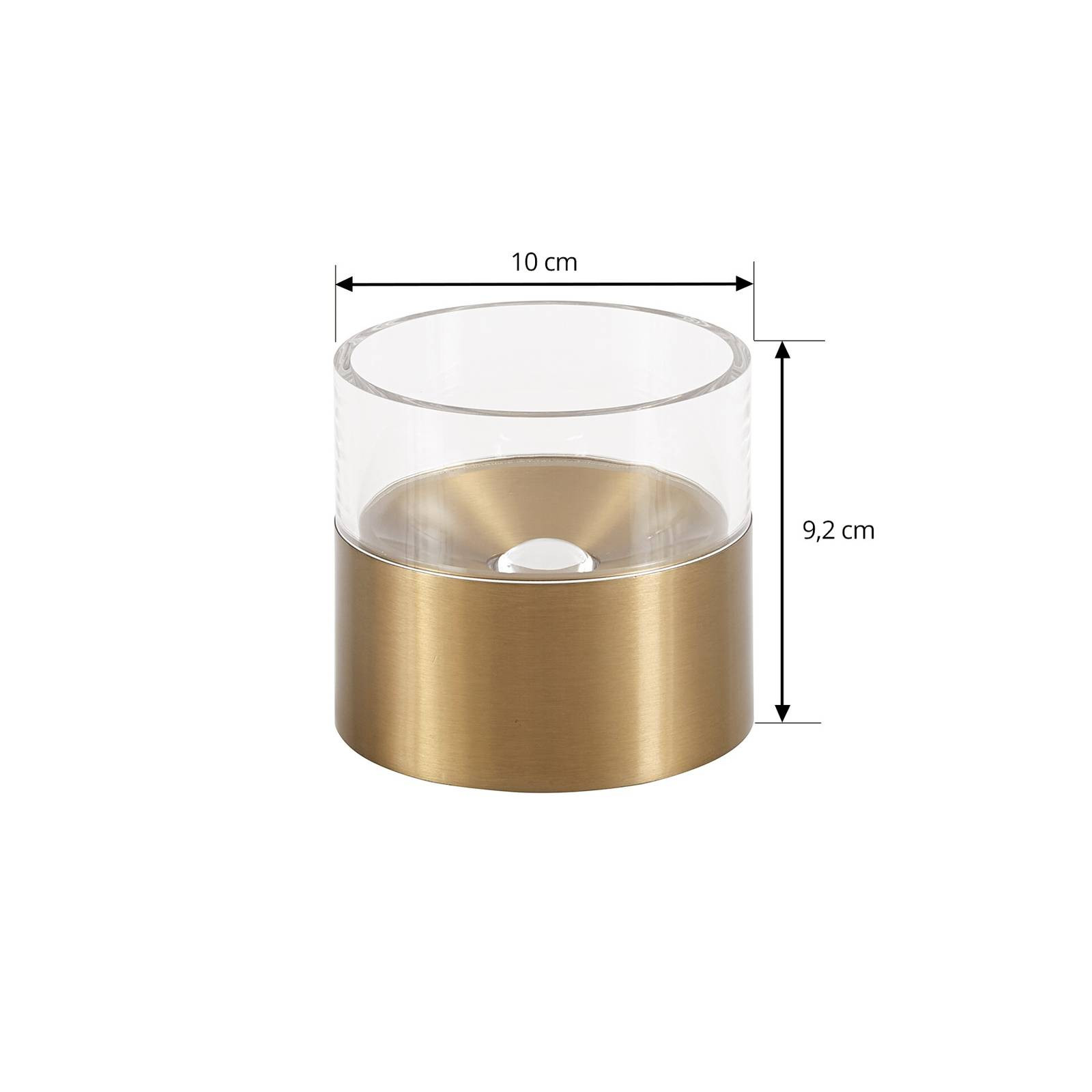 Lindby LED stropné svietidlo Dalila, zlatá farba, Ø 10 cm, hliník