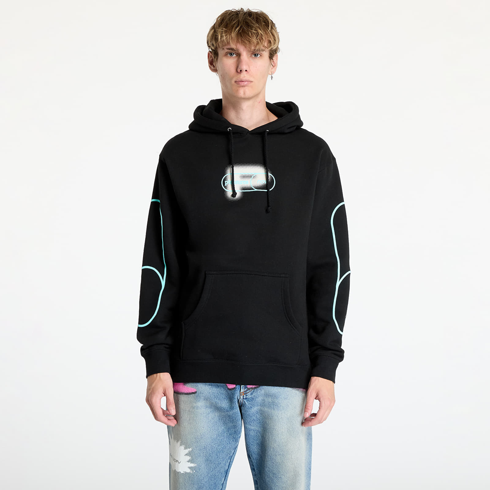 Mikina PLEASURES Pixel P Hoodie Black XXL