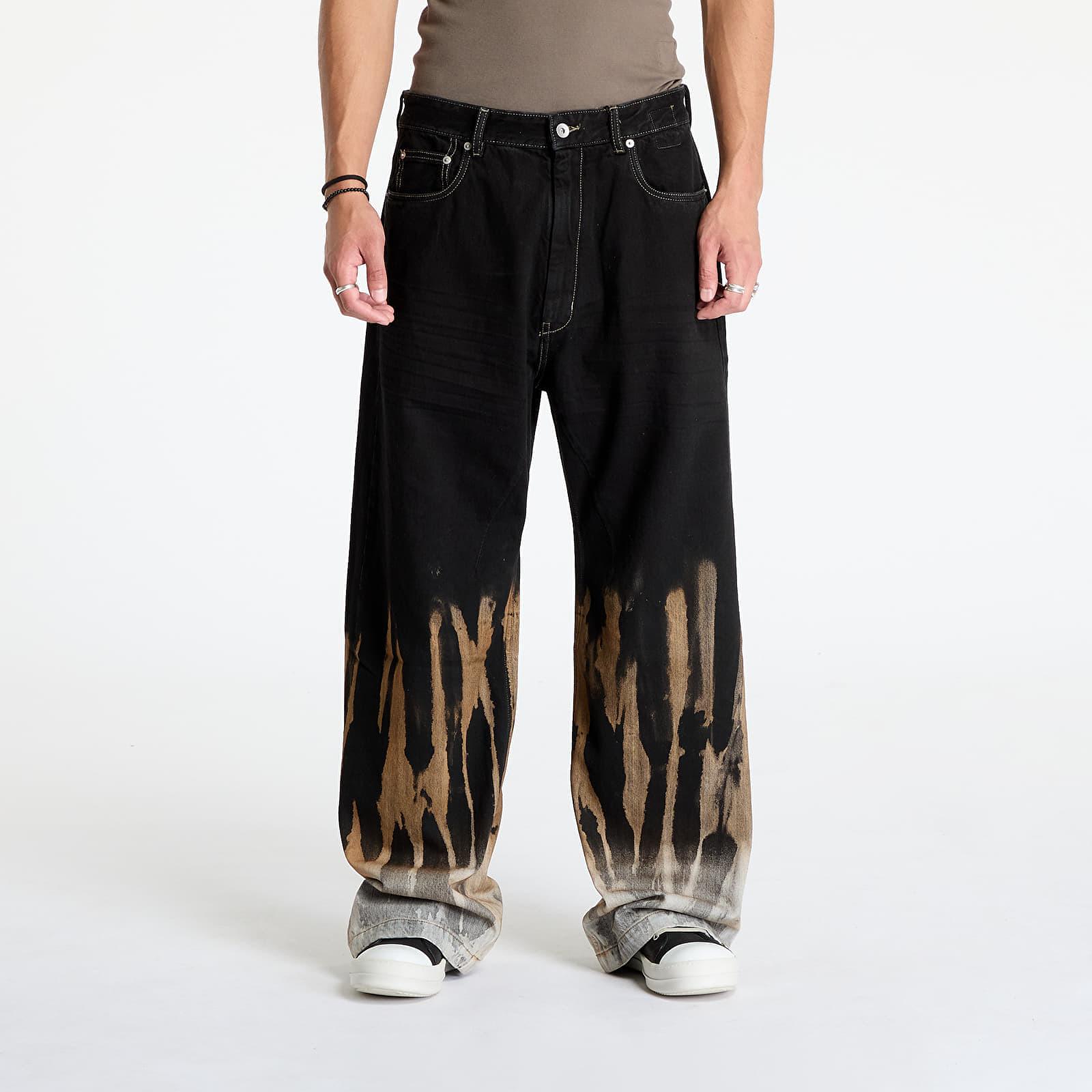 Kalhoty Rick Owens DRKSHDW Denim Geth Jeans Black/ Terra 31