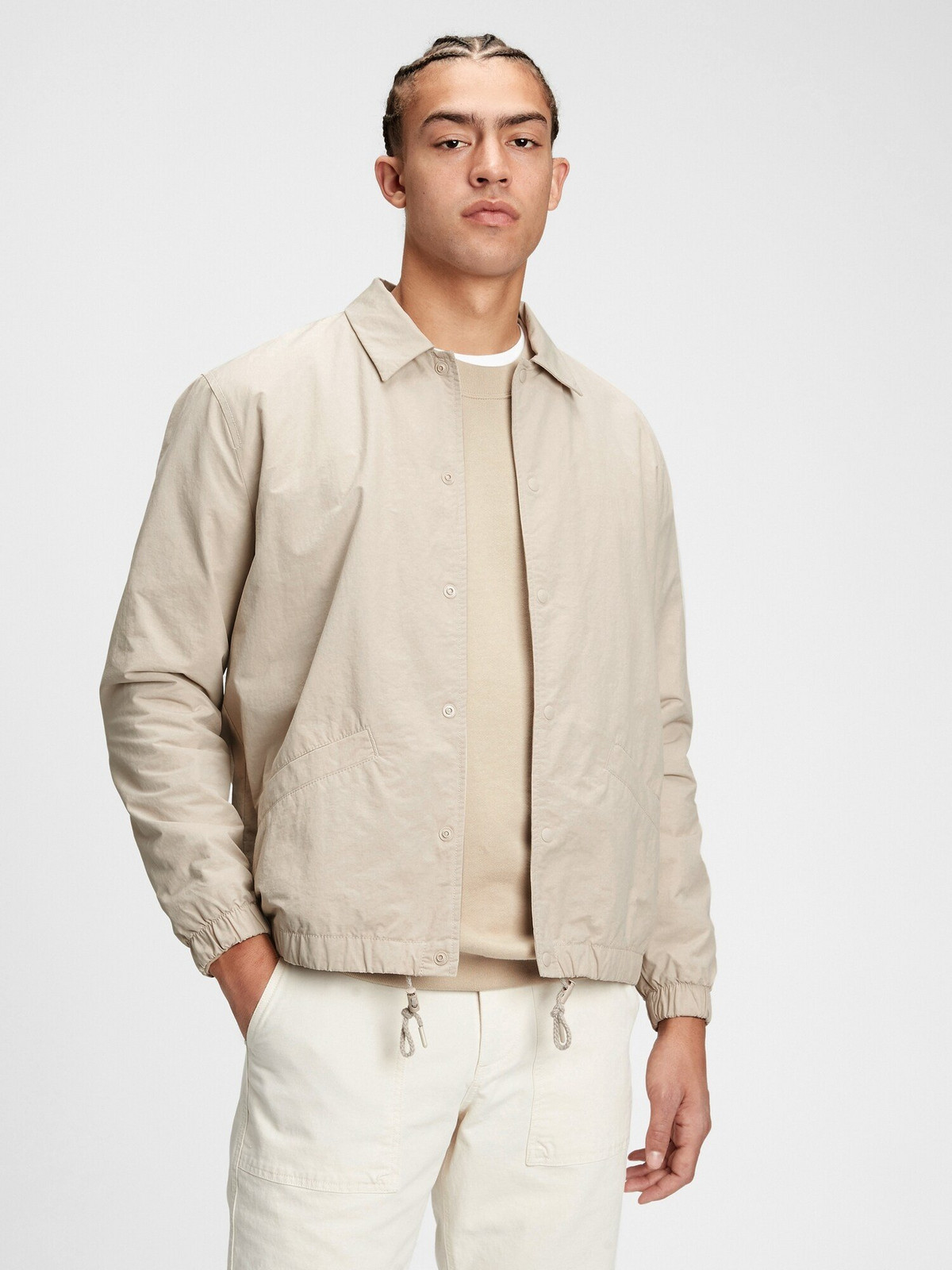 GAP Bunda nylon coach jacket Béžová