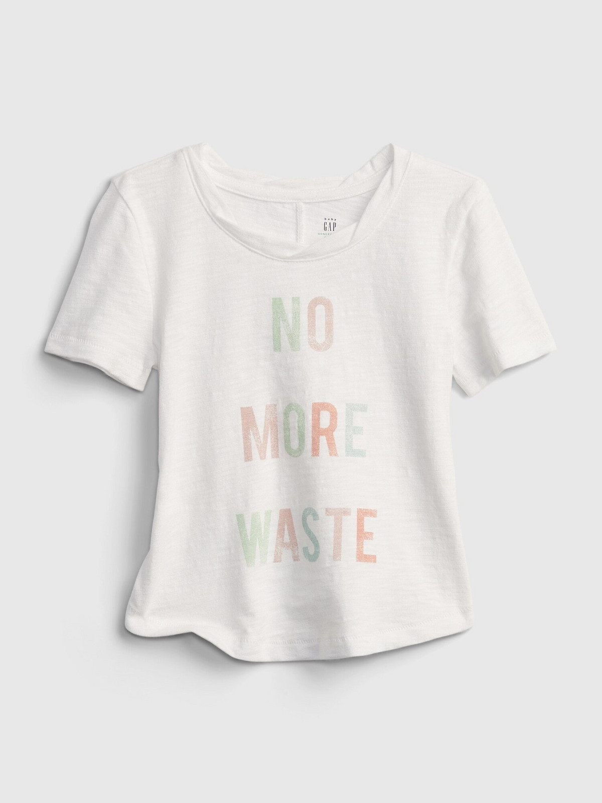 GAP Detské tričko gen good graphic t-shirt Biela