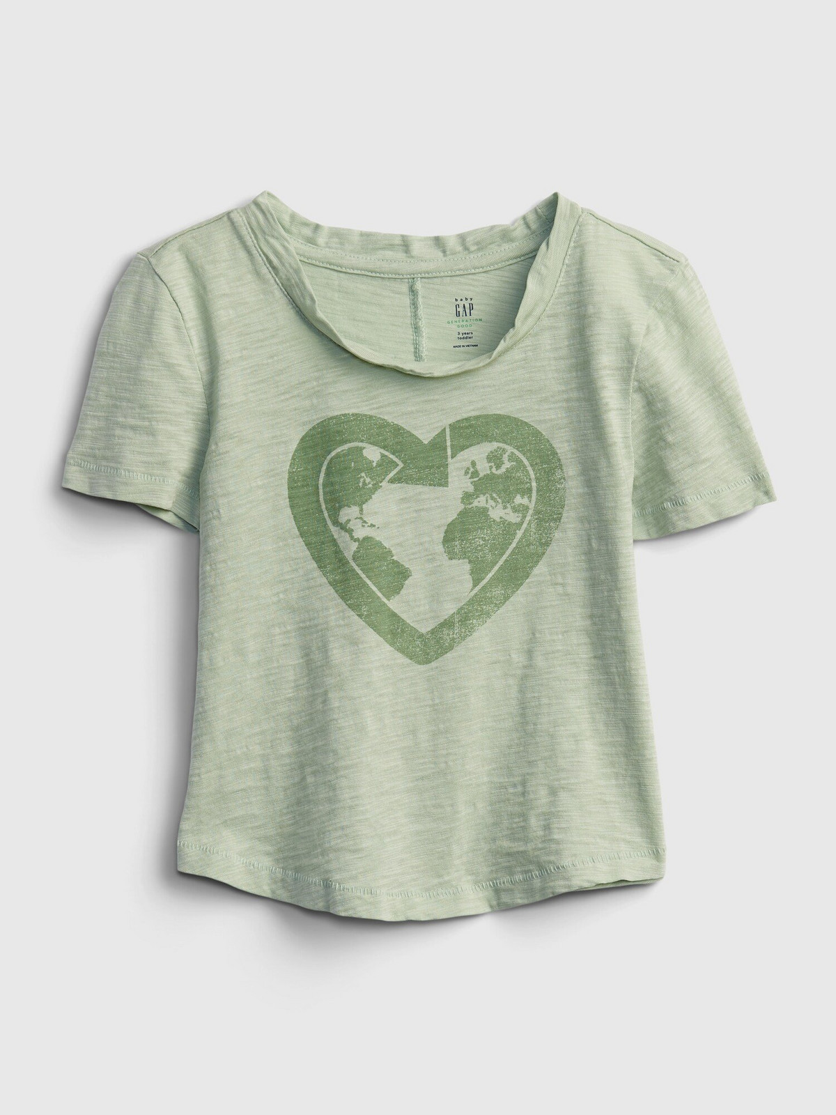 GAP Detské tričko gen good graphic t-shirt Zelená