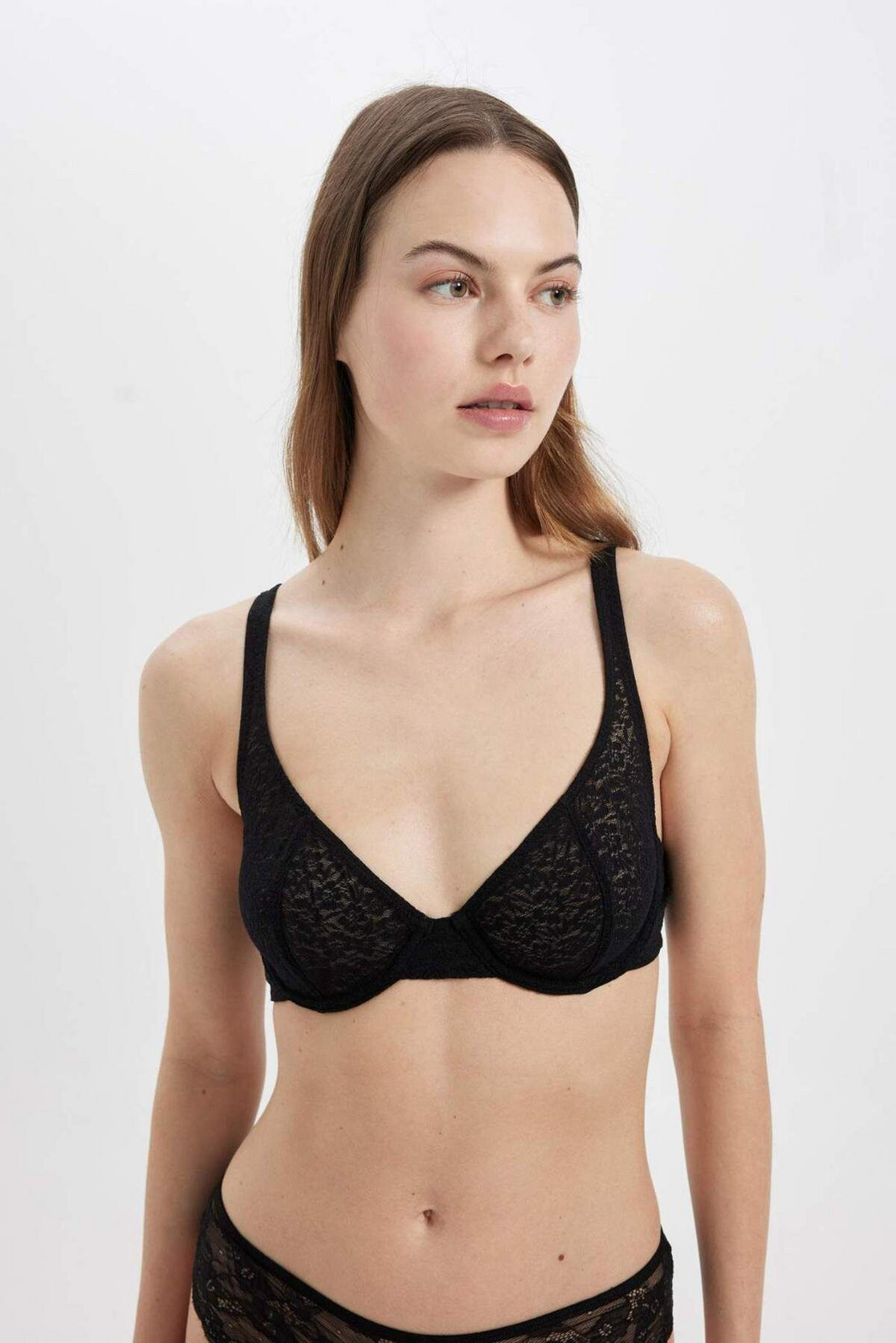 DEFACTO Fall In Love Lace Coverless Padless Underwire Bra