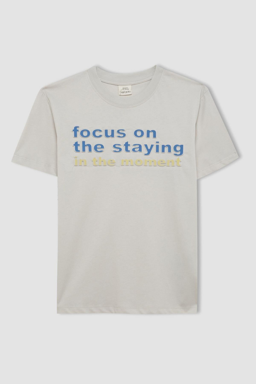 DEFACTO Boy's Crew Neck Printed Short Sleeve T-Shirt