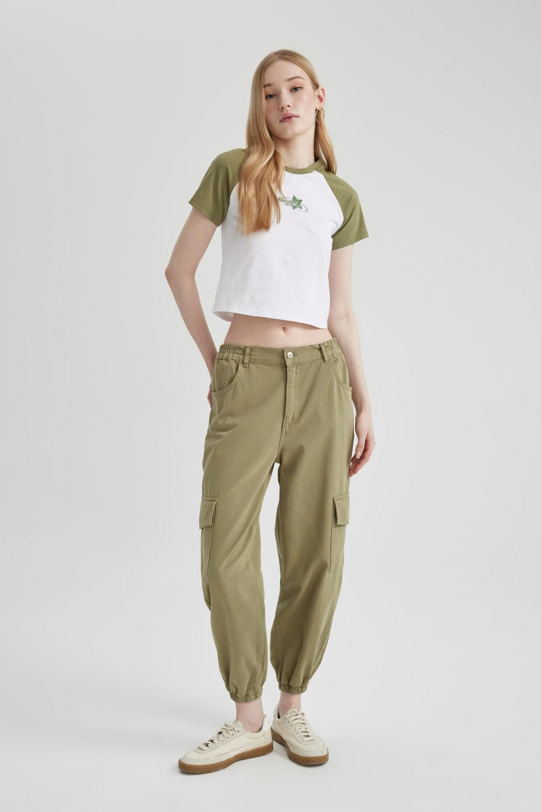 DEFACTO Coool Cargo Jogger Gabardine Trousers