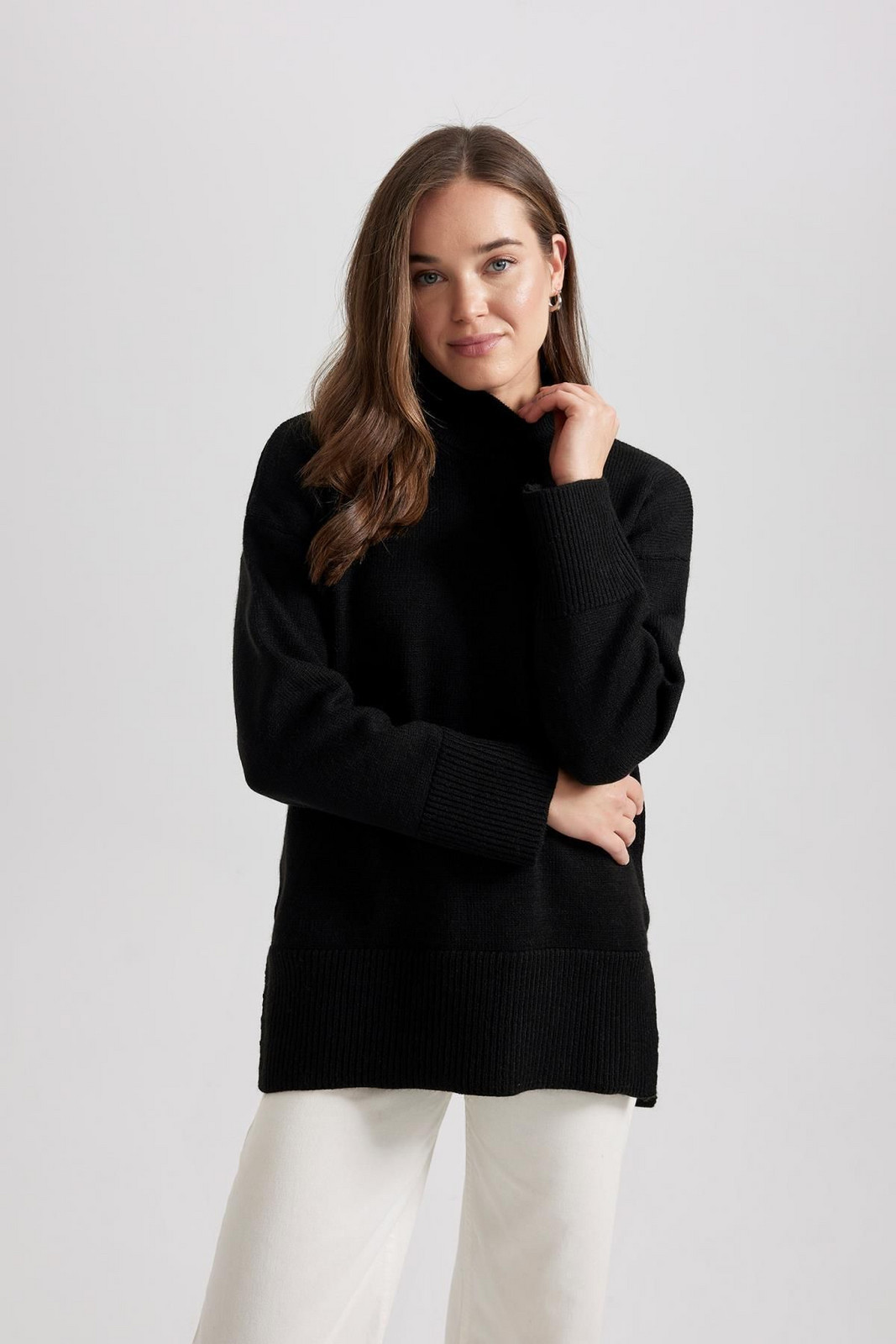 DEFACTO Regular Fit Turtleneck Sweater Tunic