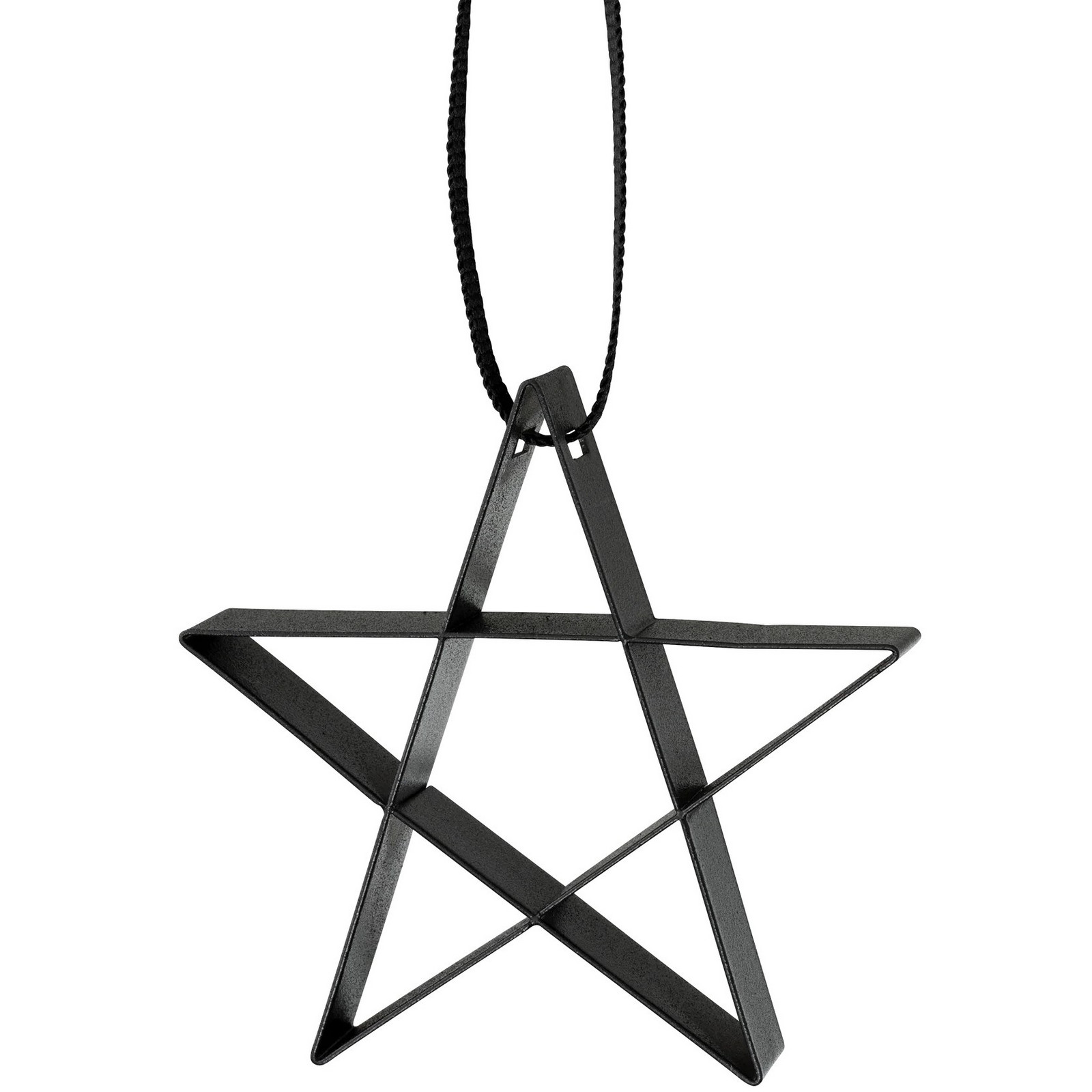 Vianočná dekorácia FIGURA 6 cm, hviezda, jemne čierna, nerezová oceľ, Stelton