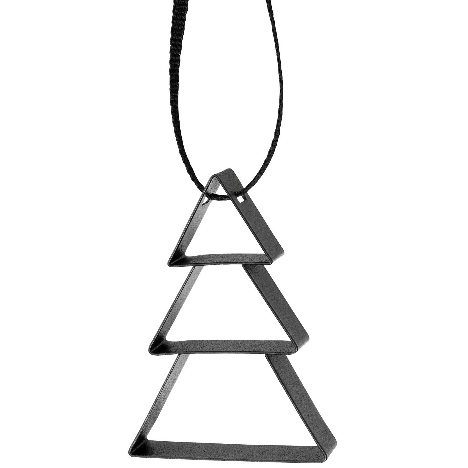 Vianočná dekorácia FIGURA 5,5 cm, vianočný stromček, jemne čierna, nerezová oceľ, Stelton