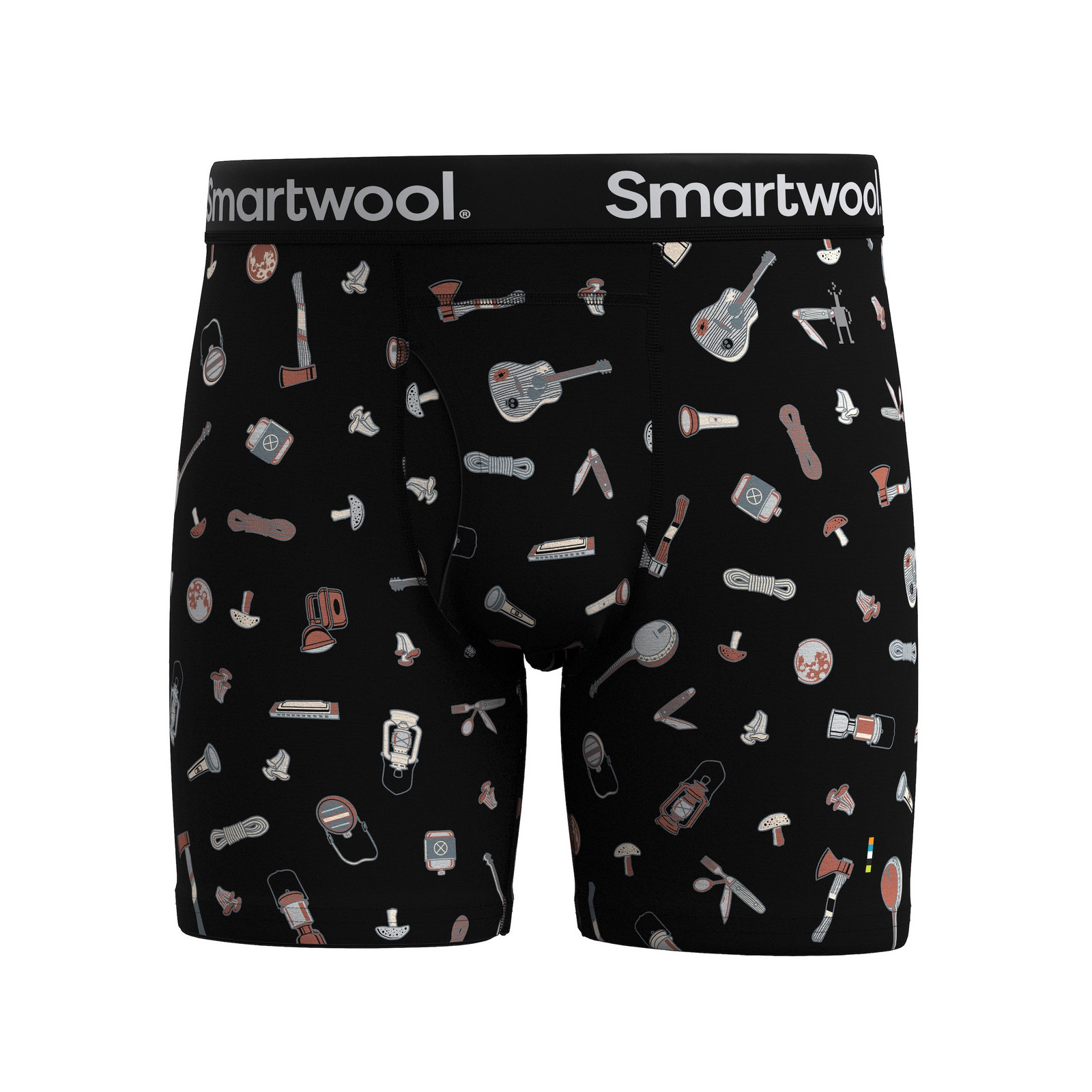 Smartwool M MERINO PRINT BOXER BRIEF BOXED black gone camping Veľkosť: L
