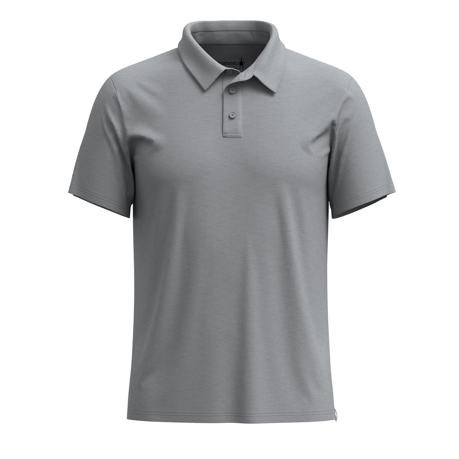 Smartwool SHORT SLEEVE POLO-MERINO/CTTN light gray heather Veľkosť: L