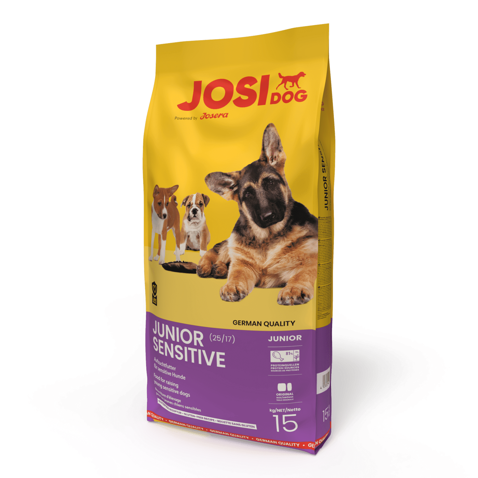 JosiDog Junior Sensitive granule pre dospievajúce psy s citlivým trávením 2,7kg