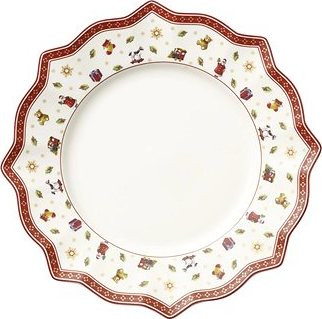Villeroy & Boch Vianočný plytký tanier Toy's delight, biely