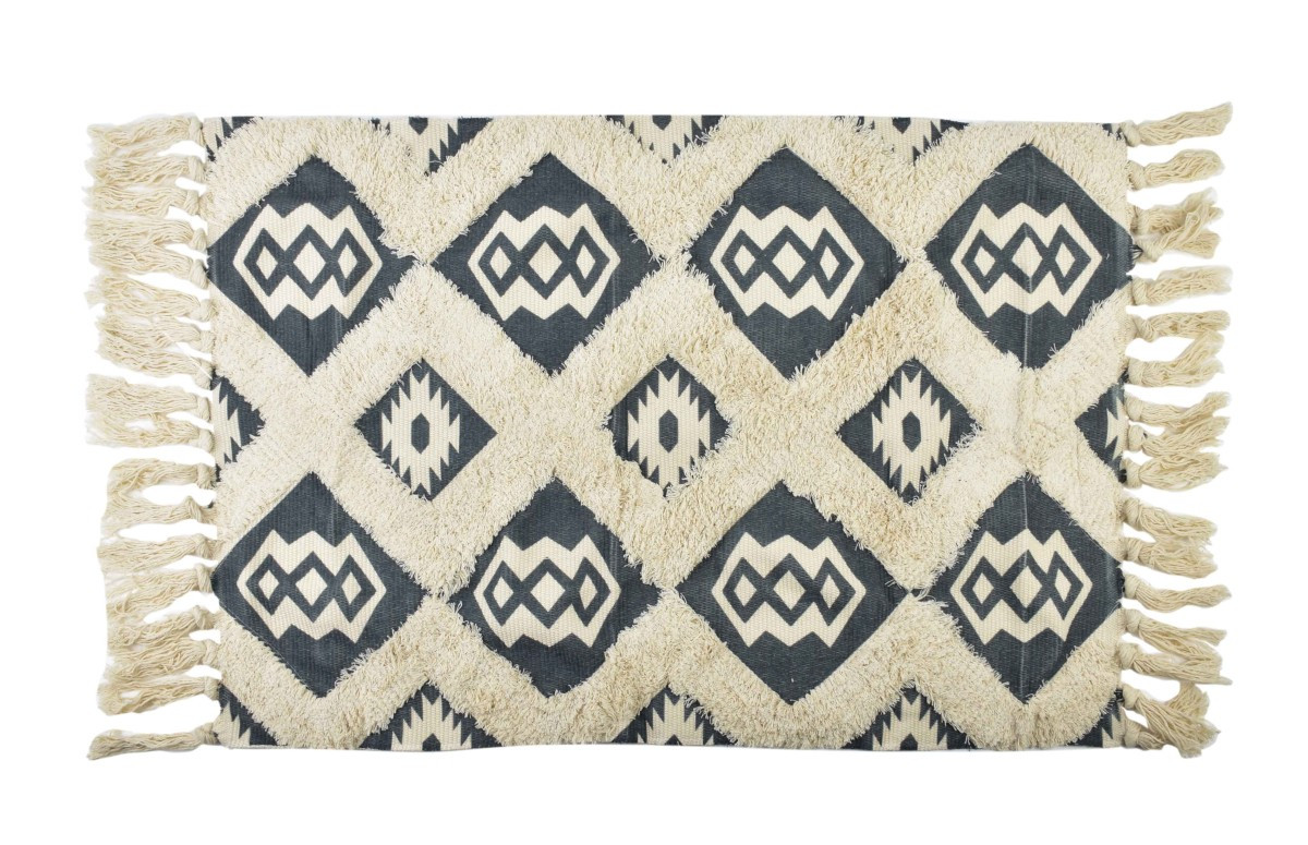 Dekorativní koberec BOHO 90x60 cm béžový/šedý