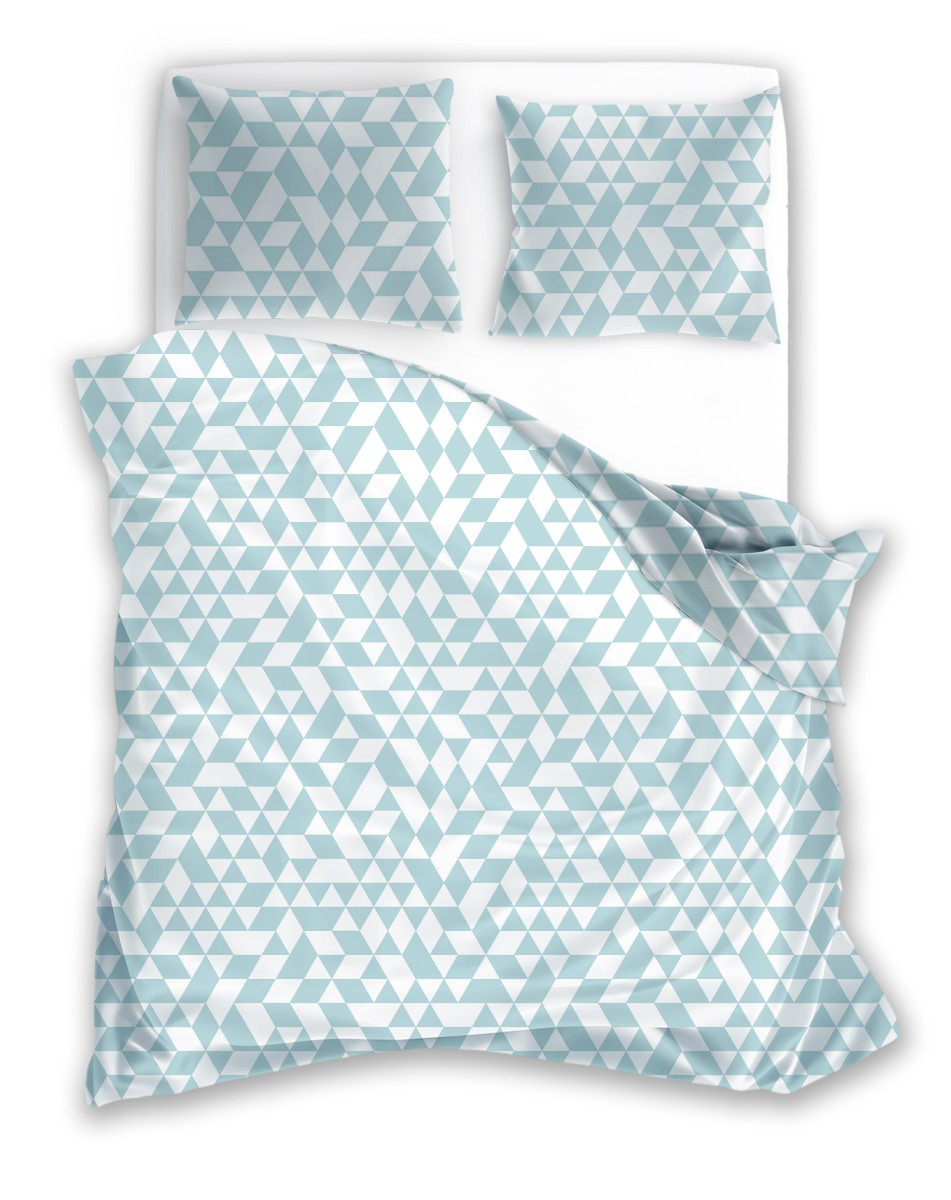 Povlečení z mikrovlákna HARMONY 220x200 cm + 2x 70x80 cm bílé/modré