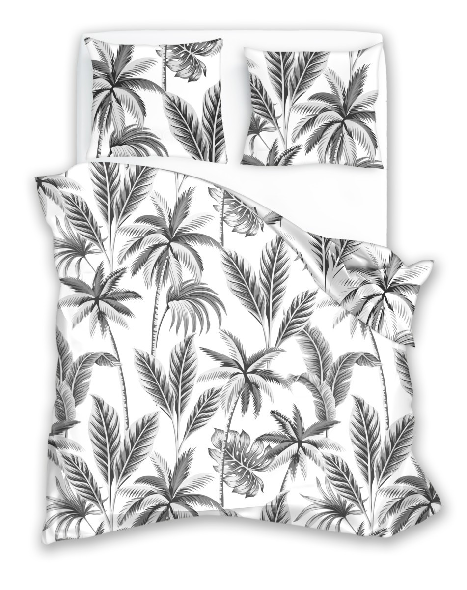 Povlečení z mikrovlákna HARMONY 220x200 cm + 2x 70x80 cm bílé/šedé