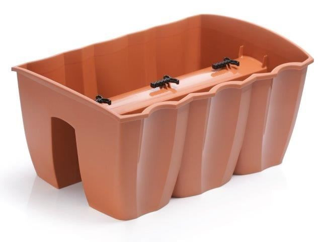 Truhlík na zábradlie CROWL terakota 39,3cm