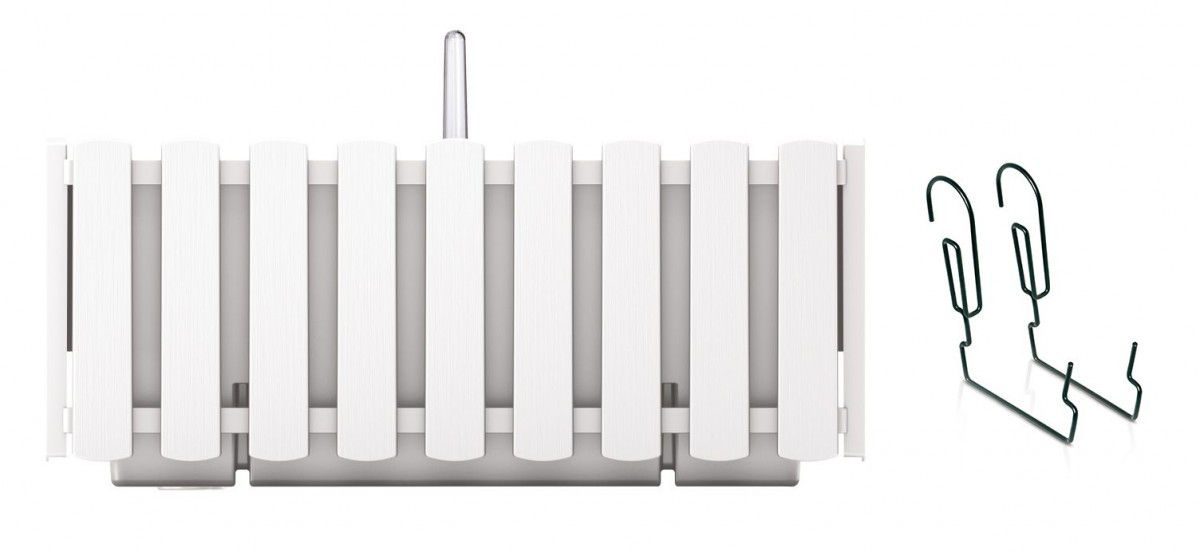 Závesný kvetináč BOARDEE FENCYCASE W biely