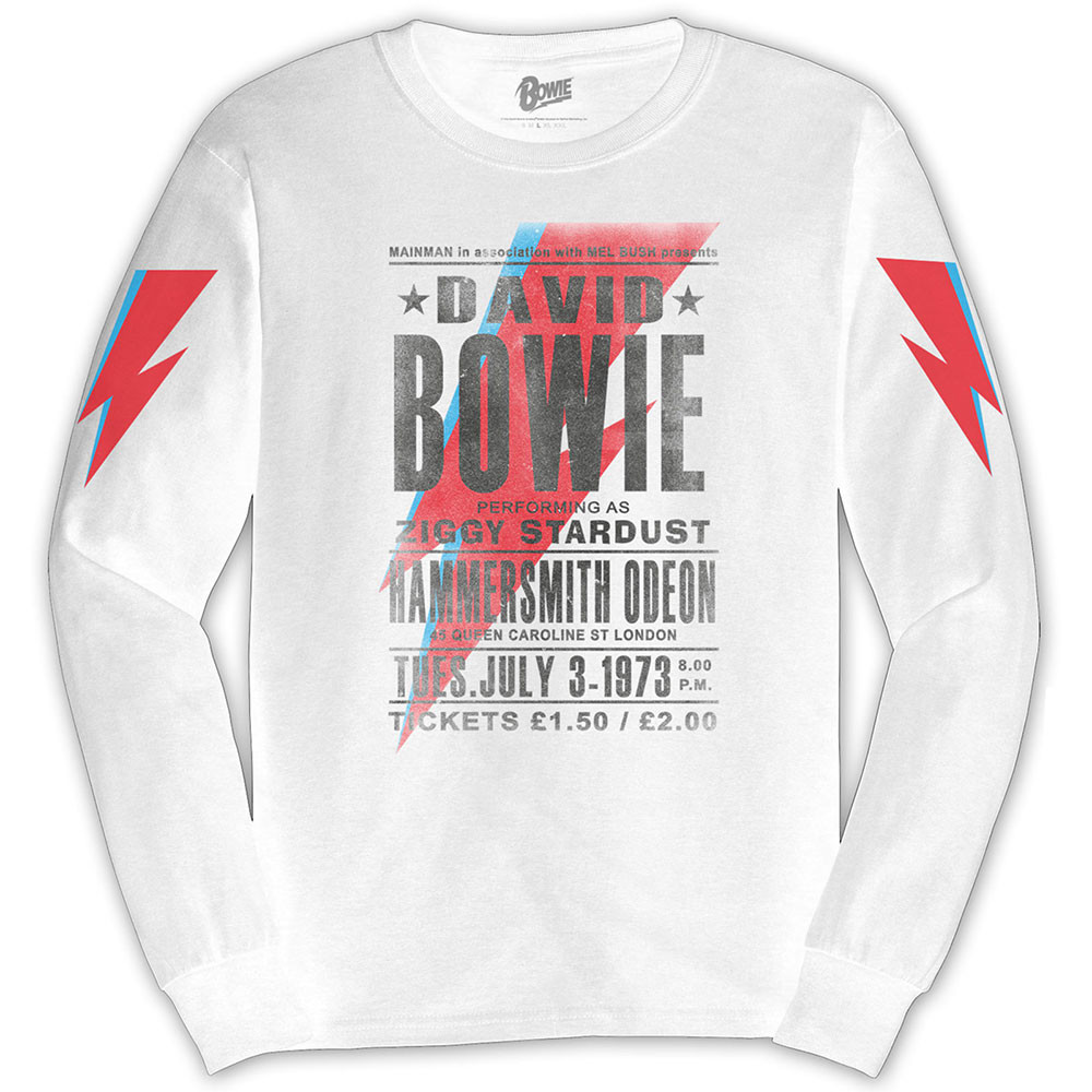 David Bowie tričko Hammersmith Odeon Biela S